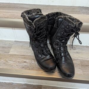 Women's Black Fur-Lined Boots